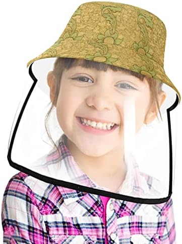 כובע מגן למבוגרים עם מגן פנים, כובע דייג כובע אנטי שמש, פריחת דובדבן ורוד וינטג '