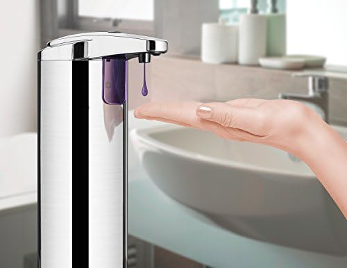 מתקן סבון אוטומטי של ClearMax, מפלדת נירוסטה מובחרת מתקן סבון ללא מגע ללא ידיים ללא ידיים חיישן תנועה אינפרא