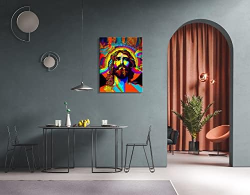 ישוע תמונה קנבס קיר אמנות מתנות נוצריות, ישוע פוסטר יצירות אמנות מודרניות דתיות ישו רוחני ממוסגר לחדר שינה סלון עיצוב