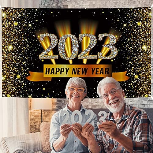 קישוט מסיבות לשנה טובה 2023 רקע רקע לתצלום של ערב השנה החדשה