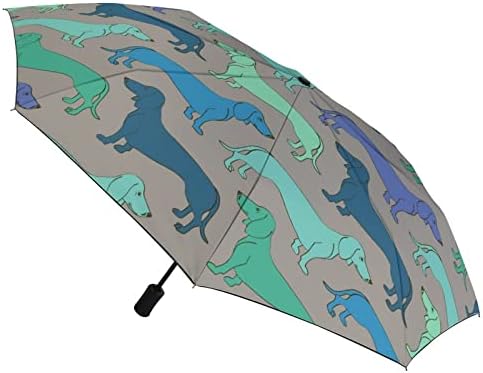 כלבי תחש 3 קפלים מטריית נסיעות נגד אולטרה סגול מטריות אטומות לרוח מטרייה פתוחה אוטומטית אופנתית