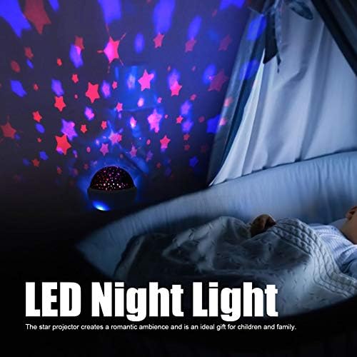 Alremo Huangxing - מנורת הקרנת LED, USB טעינה 8 צבעים מנורת מקרן, שולחן עבודה דקורטיבי נייד לסלון חדר שינה