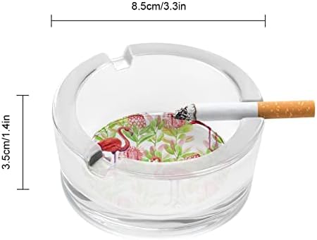 פרחי פרוטאה פלמינגו זכוכית מעשן סיגריות סיגריות סיגריות עגול מגש אפר מארז לחיצוניות מקורה