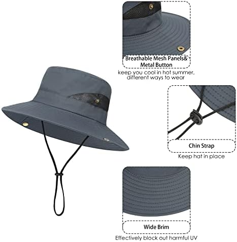 כובעי שמש UPF 50 כובעי דיג רחבים לגברים הגנה על שמש לגברים לספארי חיצוני כובעי קיץ