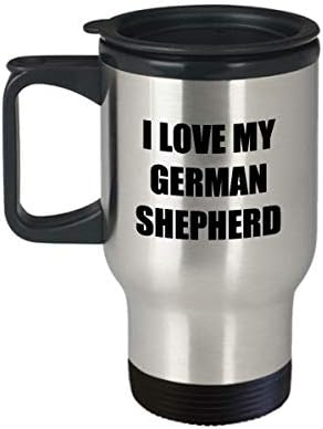 אני אוהב את ספל הנסיעות הרועה הגרמני שלי רעיון מתנה מצחיק רעיון חידוש קפה תה קפה 14oz נירוסטה