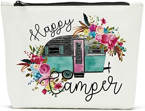 Engvz Camping Car נושא מתנה תיק קוסמטי מתנה - קמפינגים מאושרים שולחים חברים, חברים ועמיתים למשפחה - תיק קוסמטי קמפר