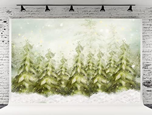 תפאורות עץ חג המולד 20x10ft רקע חג המולד רקע פתית שלג סצנת שלג אבזרים לילדים אבזרי צילום יילוד אבזרים מקלחת לתינוק