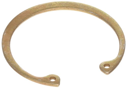 טבעת שמירה פנימית סטנדרטית, קטע מחודד, פלדת פחמן 1060-1090, גימור מצופה כרומט צהוב אבץ, קוטר נשא 1/4, 0.015