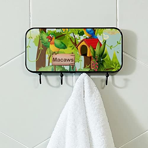 מחזיק מגבת Lyetny קיר קיר רכוב מגבת מתלה אמבטיה תפאורה חלוקת חלוקת חלוק יער ביגוד לבוש עם מקאווי שלט תיבת דואר תיבת דואר