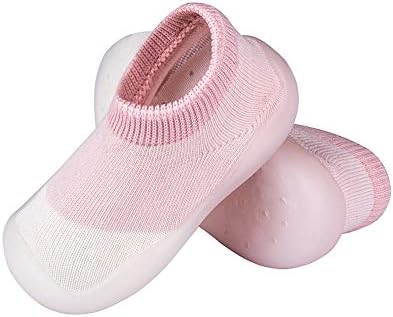 נעלי גרב פעוטות של Pluatyep נעלי גרב פעוטות ללא החלקה עם נעלי כותנה נושמות גומי נושמות נושמים נעלי תינוק