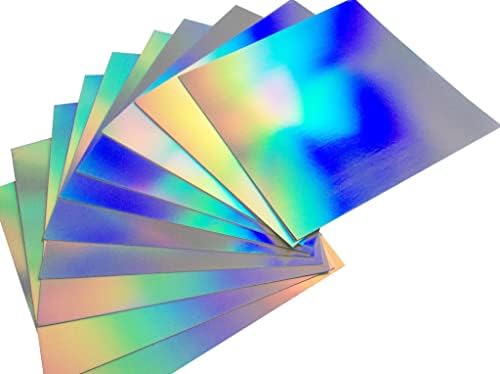LONGSHINE-US 10 גיליונות 12 X 12 לייזר מגע רך צבעים מתכתיים צבעים מעורבים מילוט מראה קלף פרימיום כרטיס נוצץ מגוון צבעים מעורבים