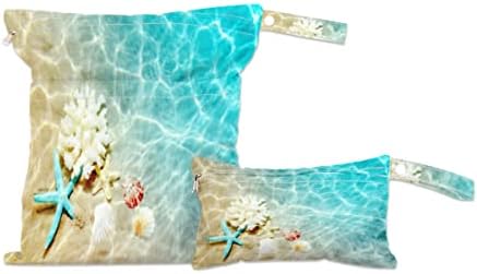 שקיות רטובות לבגדי ים 2 חבילה שקית יבשה רטובה לחלקים של משאבת חזה שקית בגדים רטובים אטומים למים עם כיס רוכסן אוקיינוס