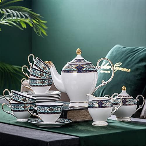 Zhuhw ארמון סגנון עצם כוס קפה סין ומערכת צלוחית, סט תה אירופי, כוס תה אחר הצהריים הבריטית