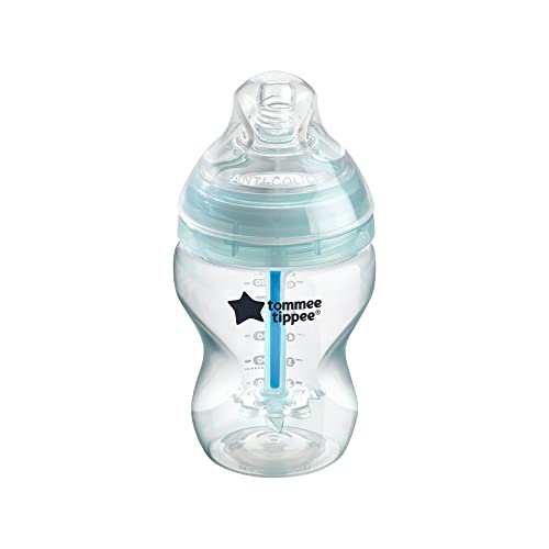 בקבוק תינוק נגד קוליק של טוממי טיפי, פטמה דמוית שד בזרימה איטית ומערכת אוורור ייחודית נגד קוליק, 9 עוז, 1