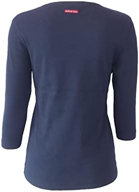 זנב קשה נשים מצוללות 3/4 חולצת צוואר צווארון שרוול, סגנון CS-117