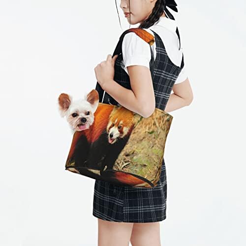 רך צדדי נסיעות לחיות מחמד תיק יד תיק בעלי החיים-אדום-פנדה נייד קטן כלב / חתול מנשא ארנק