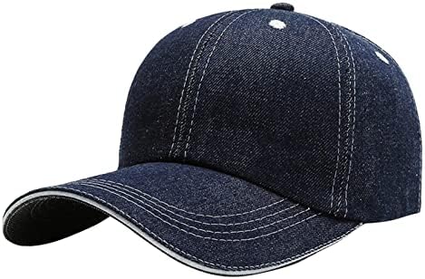 גברים נשים כובעי כותנה ג ' ינס בייסבול כובעי רטרו בציר שטף מתכוונן לא מובנה סטרפבק כחול שחור אבא כובע