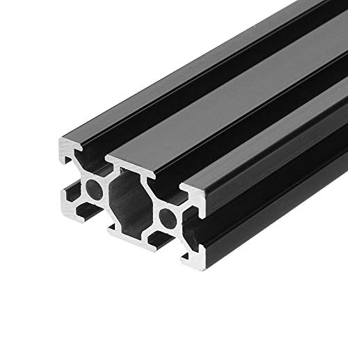 Kdafa 500 ממ אורך שחור אנודיז 2040 T-Slot Aluminum מסגרת שחול עבור CNC