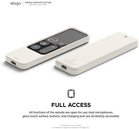 מארז Elago R2 Slim תואם ל- Apple TV Siri הדור הראשון המרוחק - עיצוב דק, סיליקון נטול שריטות, ספיגת הלם, גישה מלאה