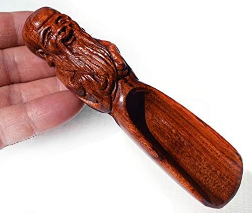 כפית כלים עץ עץ גונגפו סט כפיות, גימור פסלים בעבודת יד קישוט קישוט אריכות חיים של אלוהים