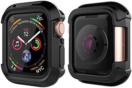 דובולי תואם למארז Apple Watch 40 ממ מחוספס iwatch פגוש מגן עמיד בפני סדרה 4 שחור