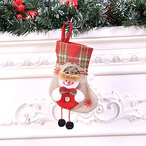 עיצוב חג המולד מתנה ממתקים מתנה סנטה עץ מיני גרב שקית חג המולד גרב דקור בית חיות מכוניות מתנדנדות