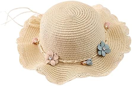 כובעי שמש לנשים, חוף שמש כובע, קש חוף כובע, קיץ פרח לנשימה כובע חמוד קש כובע ילדי תיק ילדים בנות מגן שמש כובע