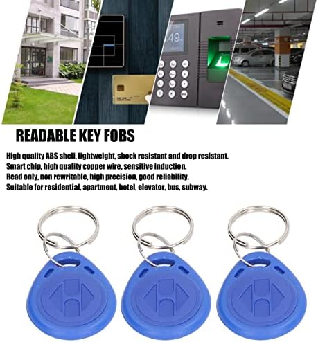 100 חלקים מקש מקש RFID FOB, מפתח מקשים קריאה לבקרת דלתות תגי אסימון אבטחה לבקרת גישה למפתחות לבקרת מגורים לרכבת התחתית