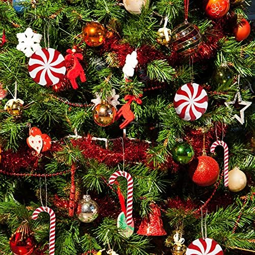 36 חלקים ממתקים קנדי ​​קנדי ​​חג המולד קישוטי חג המולד עץ תלייה עיצוב חג המולד עץ עץ גזרות עץ ממתקים קני קני פרמינט עיצוב