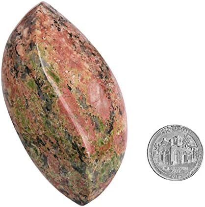 צורת עלים של יטמינג כיס לא יושב אבן עיסוי דאגה, אבן דקל מלוטשת להקלה על לחץ ומדיטציה עיצוב בית קריסטל