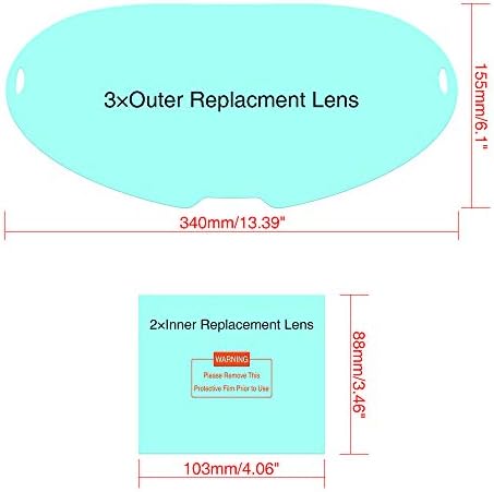YesWelder 10 יחידות כיסוי עדשות החלפה חיצוניות עבור משקפי ריתוך Lyg-R100a