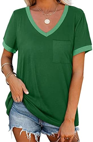חולצות לילדה העשרה שרוול קצר ו מתוקה מחשוף צוואר מזדמן בסיסי טלאים חולצות טי נשים 2023