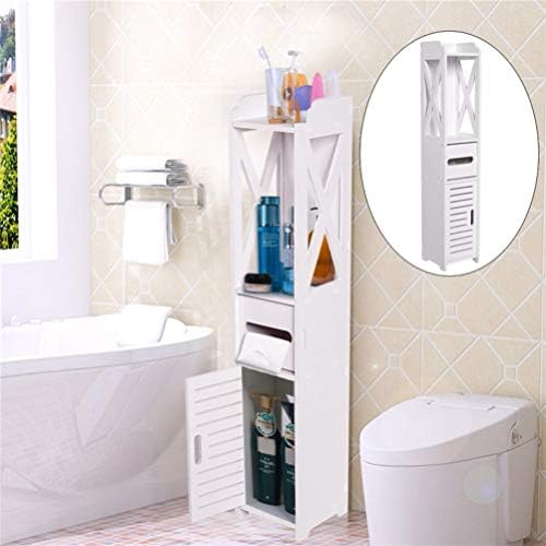 GSDNV 80X15.5x15 סמ ארון אמבטיה שירותים לשירותים מדף פינת מקלחת פינת ארון פלסטיק לבן אחסון מחזיק שמפו רקמת רקמות