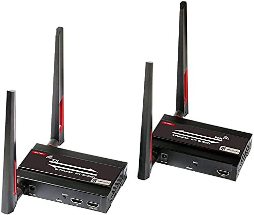 Shuone Wireless HDMI משדר ומקלט 1080p, 1x4 5GHz 656ft Wireless HDMI Extender ערכה למספר טלוויזיה HD 1080p עם HDMI לולאה