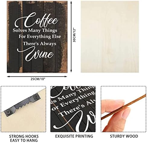 סגנון וינטג '10x12in מזרן עץ ביטוי השראה ביטוי קפה פותר דברים רבים לכל דבר אחר שיש תמיד לוח עץ יין למרפסת