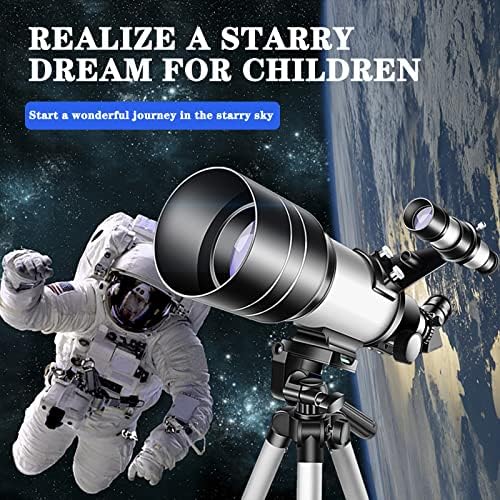 טוסאו טלסקופ למבוגרים וילדים, 70 ממ צמצם רפרקטור נייד אסטרונומיה טלסקופ למתחילים האסטרונומי שבירה טלסקופ עם מתכוונן חצובה