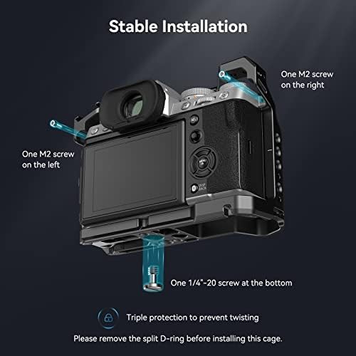 Smallrig X-T5 מצלמה כלוב מלא עבור Fujifilm, אסדת מצלמת סגסוגת אלומיניום עבור Fujifilm XT5 עם כפתור תריס, יציאת QD מובנית,