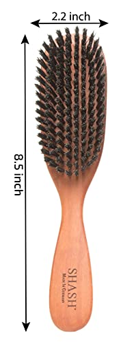 מאז 1869 בעבודת יד בגרמניה - הקלאסי חזיר זיפי שיער מברשת, מתאים דק כדי רגיל שיער - באופן טבעי תנאי שיער, משפר מרקם, מקלף,