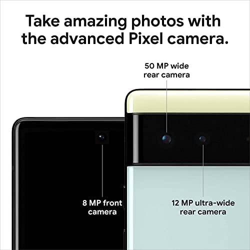 Google Pixel 6 5G טלפון אנדרואיד - סמארטפון לא נעול עם עדשה רחבה ואולטרהויד - 256 ג'יגה -בייט - שחור סוער