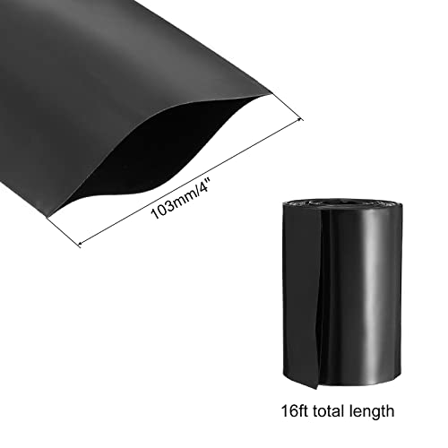 Meccanixity סוללה עוטף PVC חום מכווץ צינורות 103 ממ שחור ו -105 ממ ברור 16ft בידוד טוב לאריזת סוללה