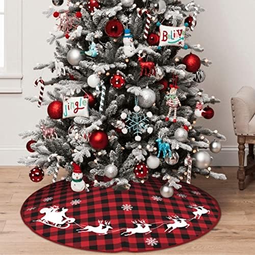 חצאית עץ חג המולד משובצת באפלו 48 אינץ