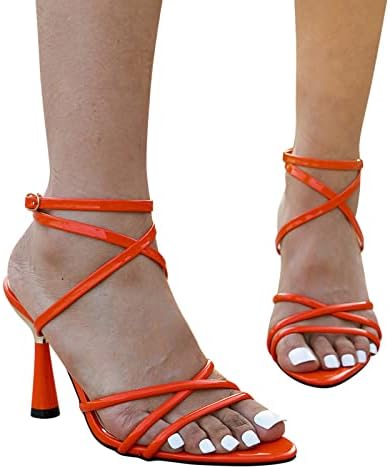 נשים סנדלי קיץ אופנה מזדמנת נשים רצועת אבזם קיץ נוחות נעלי עקבים דקים
