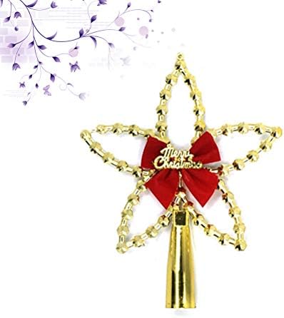 כוכב Abaodam Topper קישוט עץ חג המולד קישוט צמרת צמרת קשת כוכב