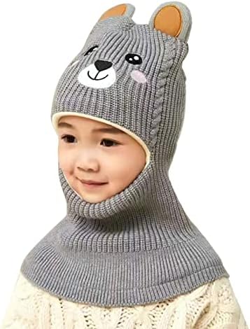 פעוט כובע חורפי תינוק כובע חם כובע חזה בנות מרופדות בנות ילדים קריקטורה דוב אוזניים כובע חורפי