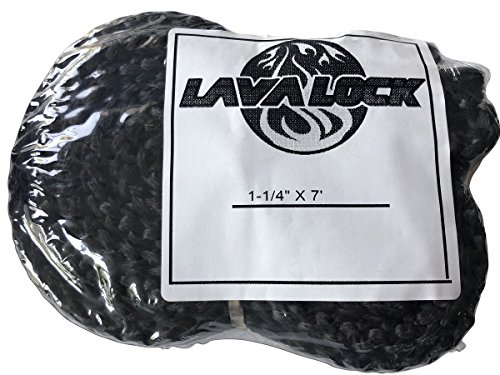 Lavalock 1-1/4 x 7 'רגל שחור שחור מפיברגלס עץ גלולה אטם חבל 1,000F