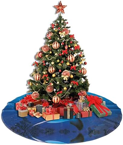 חצאית עץ חג המולד ביולוגים מימיים חצאית עץ קטיפה לחג המולד 48 אינץ 'תחרה לקישוט חג המולד