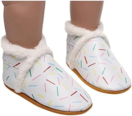 נעלי ילדה קטנה בגודל 4C נעלי שלג הולכי תינוקות לתינוק מגפי בנות חמים קטיפה נעלי כותנה ראשונות נעלי תינוקות משאיות