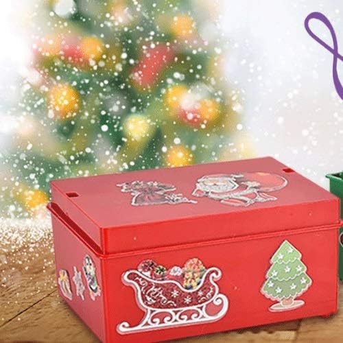 WODMB קישוט לחג המולד צבעוני זוהר קופסא מוזיקה אלקטרונית קופסת מוסיקה של גבר זקן