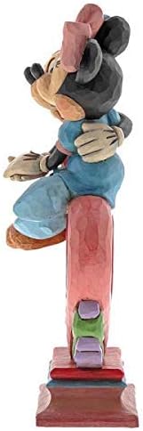 אנסקו דיסני מסורות מאת ג'ים שור מיקי ומיני מאוס יושבים על פסלון לב, 8.5 אינץ ', רב צבעוני