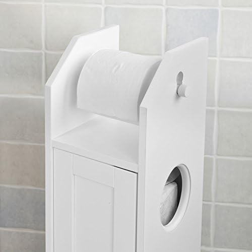 Haotian FRG135-W, לבן טואלט נייר טואלט חינם, מחזיק ארון אחסון, מארגן לשירותים באמבטיה